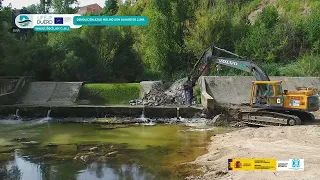 Demolición del azud del rio Adaja en el Molino de D. Álvaro de Luna (Arévalo)