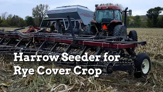 Seeding Cover Crops with an Air Seeder and Rolling Harrow - Practical Cover Croppers