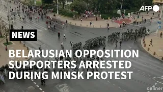 Belarusian opposition supporters arrested during Minsk protest | AFP