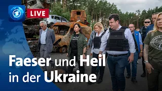 Ukraine-Besuch von Bundesinnenministerin Faeser und Sozialminister Heil