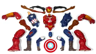 Merakit Mainan Spider-Man Miles Morales vs Hulk Buster vs Siren head vs Captain America Marvel toys