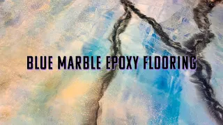 Blue and White Marble Epoxy Flooring - Countertop Epoxy -  TikTok Live 01/25/24