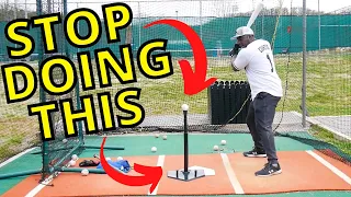 MLB Player Explains Where To Stand When Hitting Off a Baseball Tee (how to hit a baseball off a tee)