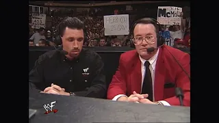 Vince McMahon Tells Jim Cornette Michael Cole The WWE Fans To Go To Hell After Stone Cold Bang 3:16