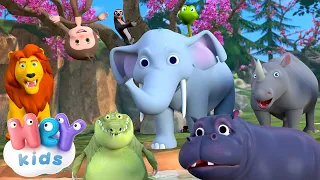 Джунглата песен 🦁 Диви Животни за деца 🦜 Образователни клипчета за деца | HeyKids