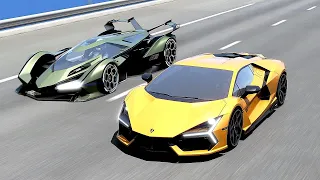 Assetto Corsa - Lamborghini Revuelto Vs Lamborghini V12 Vision Gran Turismo | 20KM Drag Race