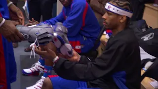 Lebron James First All-Star Game - LeBron asks teammates to sign shoes