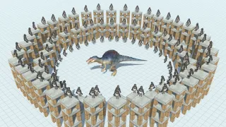 100 Poojectile Gorilla Tower Circle Animal Revolt Battle Simulator