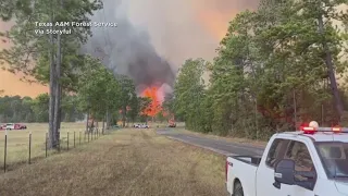 Fire burning more than 2,000 acres in East Texas