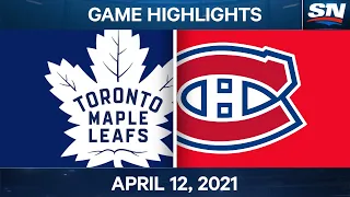 NHL Game Highlights | Maple Leafs vs. Canadiens - Apr. 12, 2021