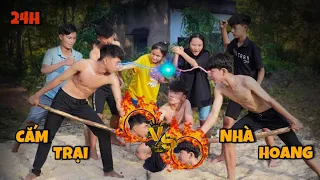 Anh Ba Phải | Thử Thách 25H Cắm Trại Nhà Hoang - Đấu Giá Lấy Đồ Ăn