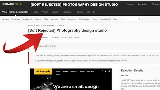 Themeforest Soft Rejection Issues | how to upload Psd templates in themeforest (envato themeforest)