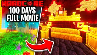 I Survived 100 Days As A PIGLIN BRUTE in Hardcore Minecraft! [FULL MOVIE]