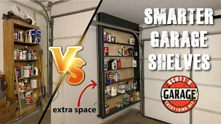 Get Smarter Storage with These Easy-to-Build DIY Hanging Garage Shelves with Extra Storage Behind!