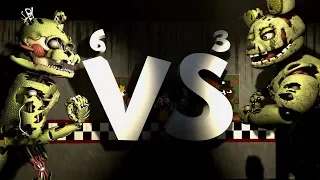 [FNAF/SFM] Springtrap vs Springtrap (FNAF6 vs FNAF3 and more!) - 1500 sub special