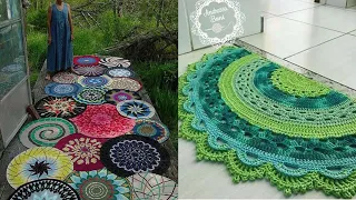 MOST Attractive Colourful Crochet Rugs Design/