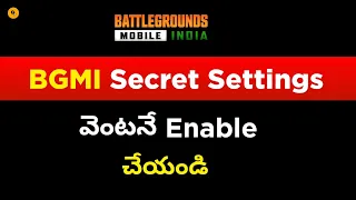 BGMI 2.5 MUST ENABLE SETTINGS 🔥 | Pro Player Settings Telugu