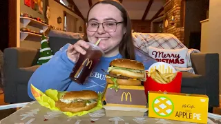 McDonald's MUKBANG + Q&A! Big Mac, McChicken, Fries & Apple Pie!