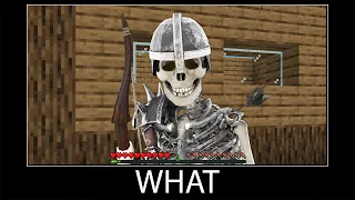 Minecraft wait what meme part 37 realistic minecraft skeleton