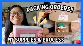 Pack Orders With Me 💕 20+ orders going out, my supplies, new printer, & more!! ✨