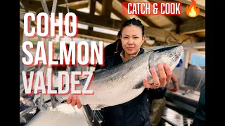 Silver Salmon Fishing | Valdez Alaska (Catch & Cook)