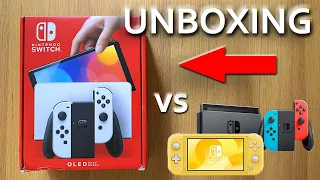 Nintendo Switch OLED Model unboxing and comparison