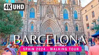 BARCELONA Walking Tour 4K ☀️ SPAIN 2024 🇪🇸 w/SUBTITLES