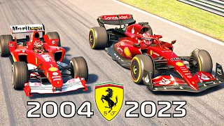 Ferrari F1 2023 SF-23 VS Ferrari F1 2004 (Schumacher) - Monza GP