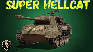 ОБЗОР В РАНДОМЕ SUPER HELLCAT WOT BLITZ. МАСТЕР. СТАЛ ЕЩЕ ЛУЧШЕ ПОСЛЕ АПА! СТОИТ ЛИ БРАТЬ?