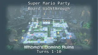 Super Mario Party 20 Turn Master Board Walkthrough - Whomp's Domino Ruins (Part 1)