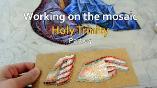 Making mosaic of the Holy Trinity Part04