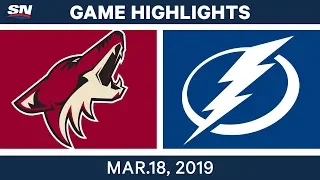 NHL Game Highlights | Coyotes vs. Lightning - March 18, 2019