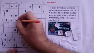 (1) Cómo resolver un SUDOKU. NIVEL MUY FÁCIL