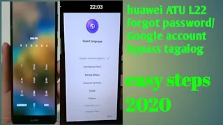 HUAWEI UTA-L22 FORGOT PASSWORD AND BYPASS GOOGLE ACCOUNT/TAGALOG 2020