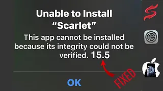 Unable to install scarlet : This app cannot be installed because its integrity could not be verified