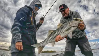 Crazy CA Delta striper action! Glides, topwaters & rigs