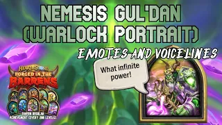 Nemesis Gul'Dan Emotes + Voicelines - Hearthstone Warlock Hero Portrait