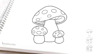 Wowww! cara menggambar jamur untuk anak-anak