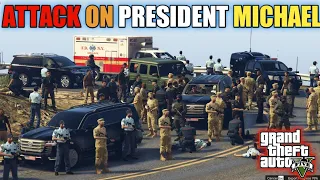 GTA 5 - Attack on President Michael | Security in Action