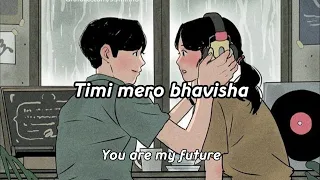 Sonam Topden feat. Meha Rai - Timi Mero Bhavisha (Lyric) With English Subtitles