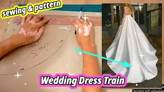 🧵 How to Make a Wedding Dress Train Pattern Making × falda circular x Sewing Tutorial