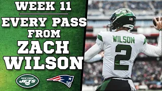 Zach Wilson "Highlights" - Week 11 - Every Pass vs Patriots