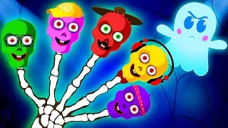 Scary Songs For Kids | Funny Skeletons Finger Family and More Spooky Songs by Teehee Town