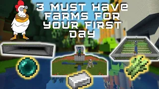 3 Must Have Farms For Your First Day Minecraft