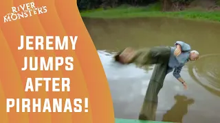 Jeremy Jumps Into Piranha Infested Waters | River Monsters #shorts