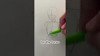 How to draw the femal torso in 25 seconds✨#shorts #art #arttutorial