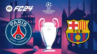 PSG vs Barcelona | EAFC 24 PS5 Gameplay | Champions League [4K 60FPS]
