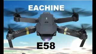 EACHINE E58 SETUP 1ST FLIGHT FPV Quadcopter Wind TEST Wide angle 720P Review