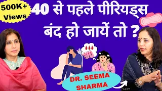 Early Menopause।40 की उम्र से पहले ही माहवारी/मासिक धर्म बंद हो जाये तो क्या होता है।Dr Seema Sharma