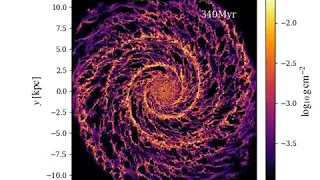 Spiral galaxy simulation